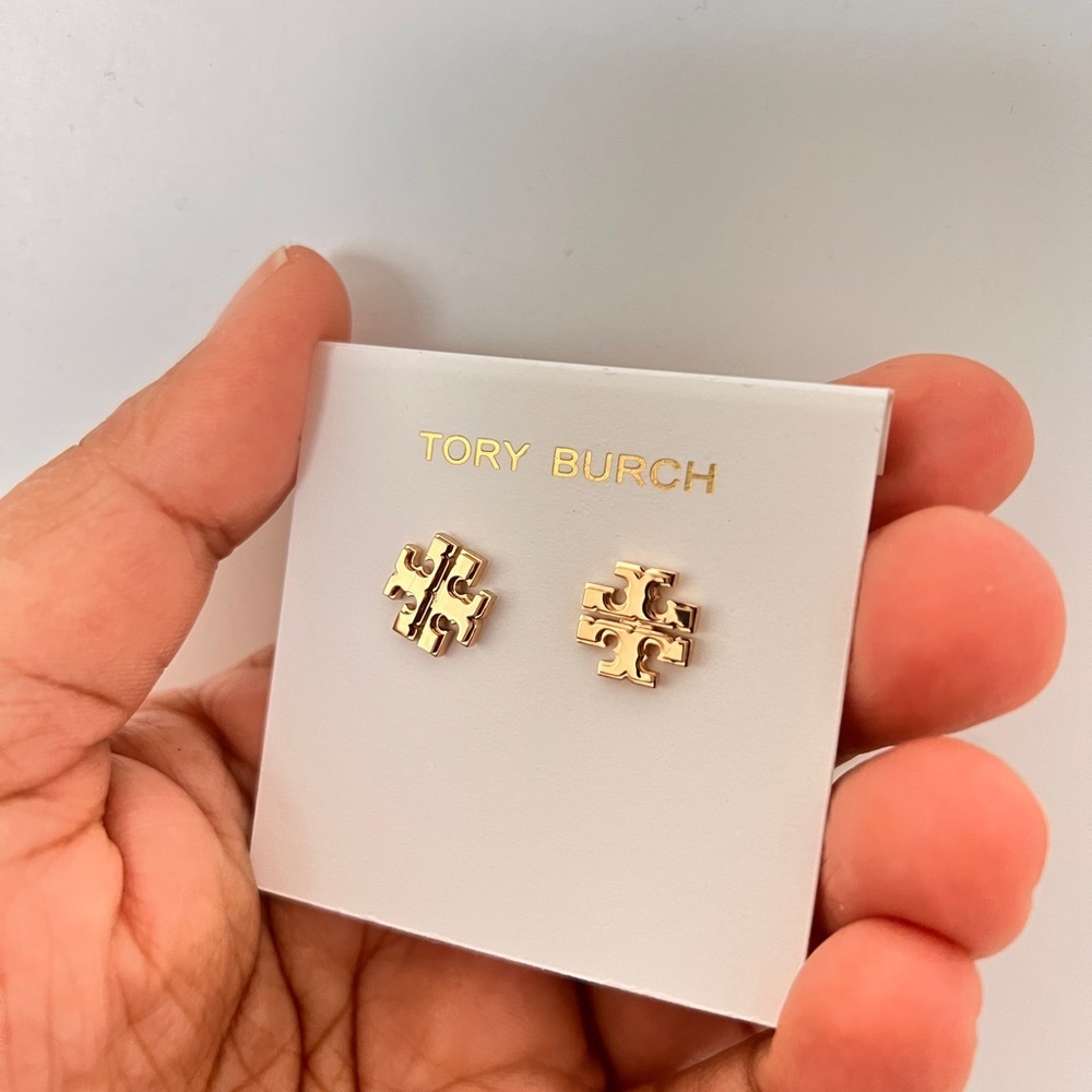 TORY BURCH• Small Logo Earrings - Picture 14 of 15